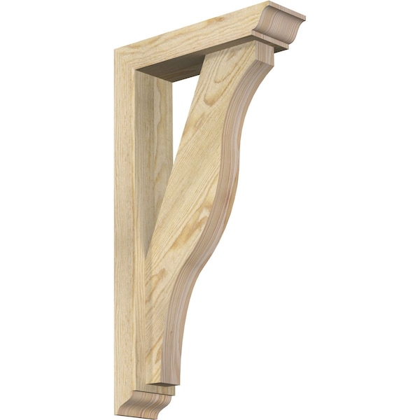 Ekena Millwork Funston Traditional Rough Sawn Bracket w/ Offset Brace, Douglas Fir, 4"W x 14"D x 26"H BKT0402X14X26FST01RDF - main